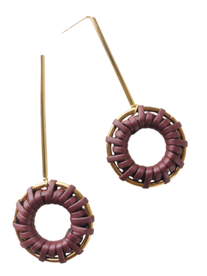 Pendientes aro cuero