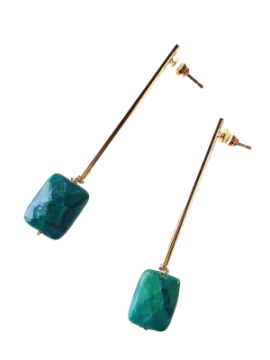 Pendientes de malaquita