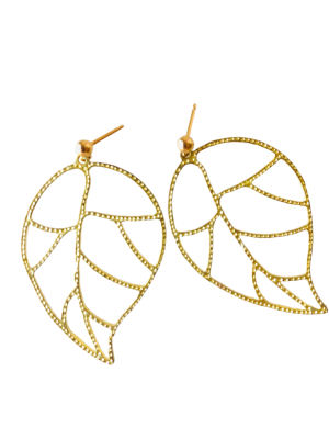 Pendientes hoja troquelada