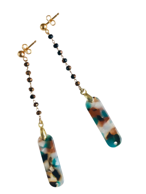 Pendientes hematite marrón