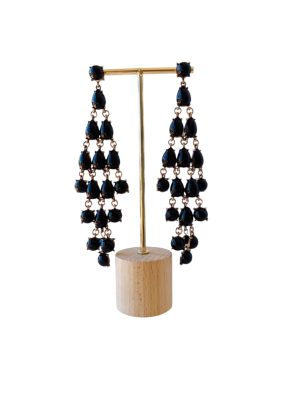 Pendientes cascada negros