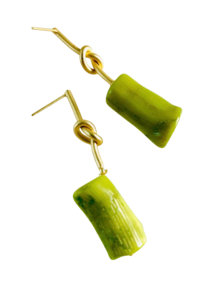Pendientes coral verde