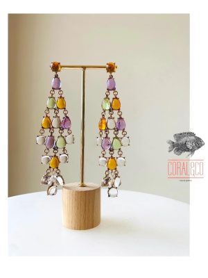 Pendientes cascada colores