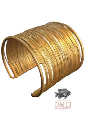 Pulsera multiples filas dorada