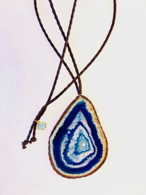 Collar ágata azul