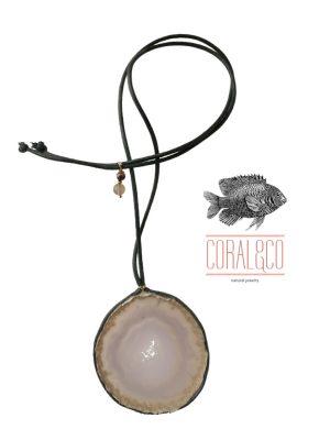 Collar agata gris