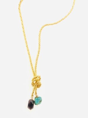 Collar turquesa y amatista