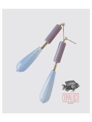 Pendientes lila y azul