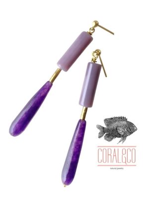Pendientes buganvilla y lila