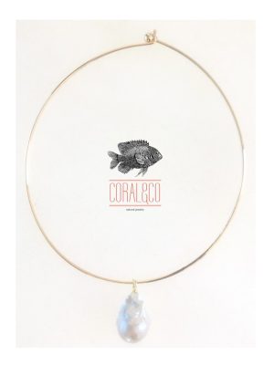 Collar Aro y perla