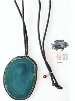 Collar ágata turquesa