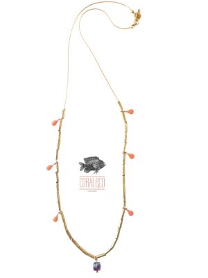Collar barritas y esmaltes coral