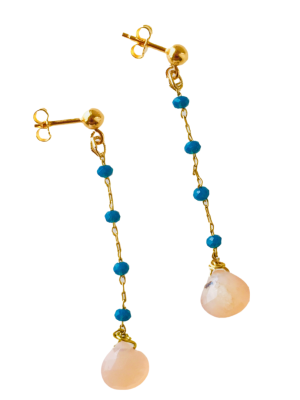 Pendientes gota turmalina