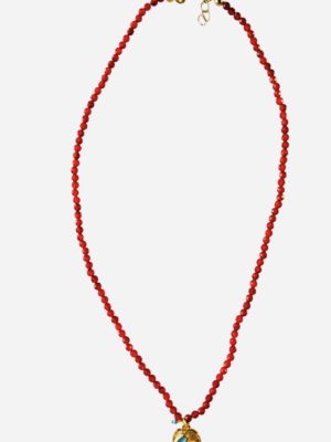 Collar medallita turquesa