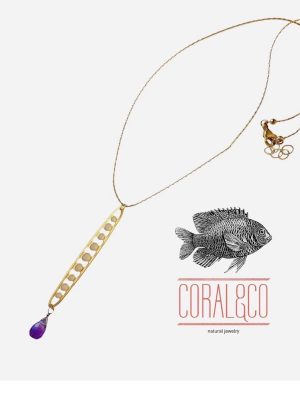 Collar colgante esmalte blanco