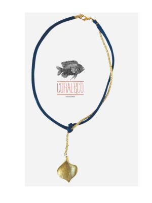 Collar cuerda y hoja loto